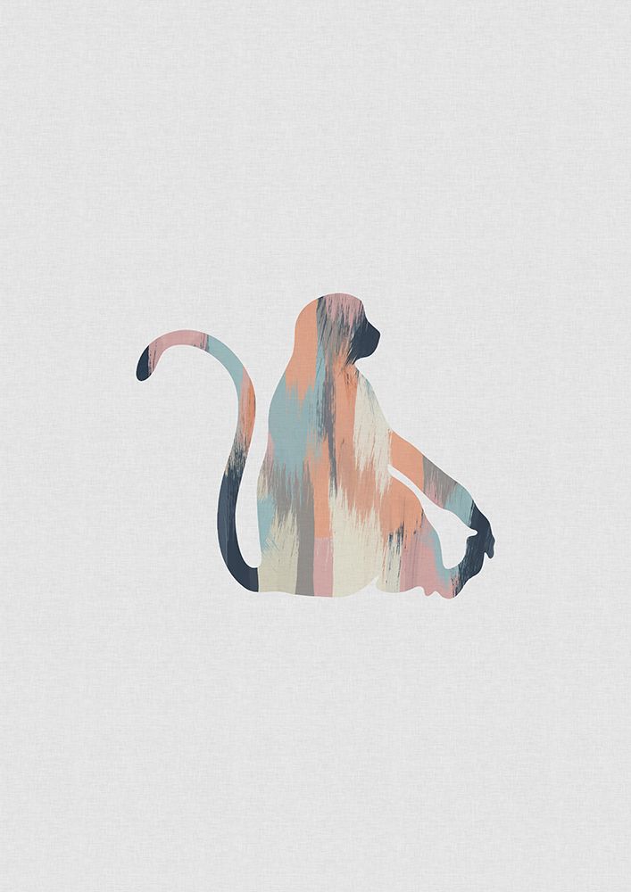 Pastel Monkey art print by Orara Studio for $57.95 CAD