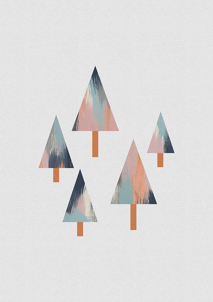 Pastel Trees art print by Orara Studio for $57.95 CAD