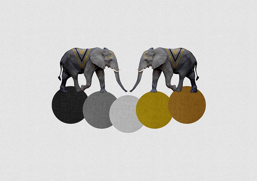 Tribal Elephants art print by Orara Studio for $57.95 CAD