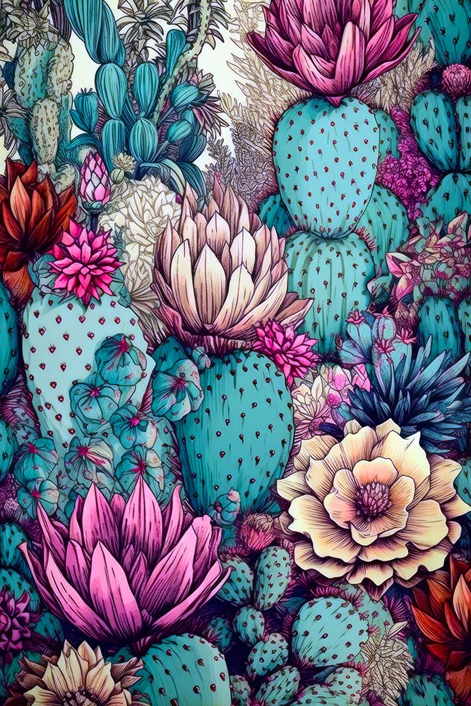 Succulents And Cactus 11 art print by Justyna Jaszke for $57.95 CAD