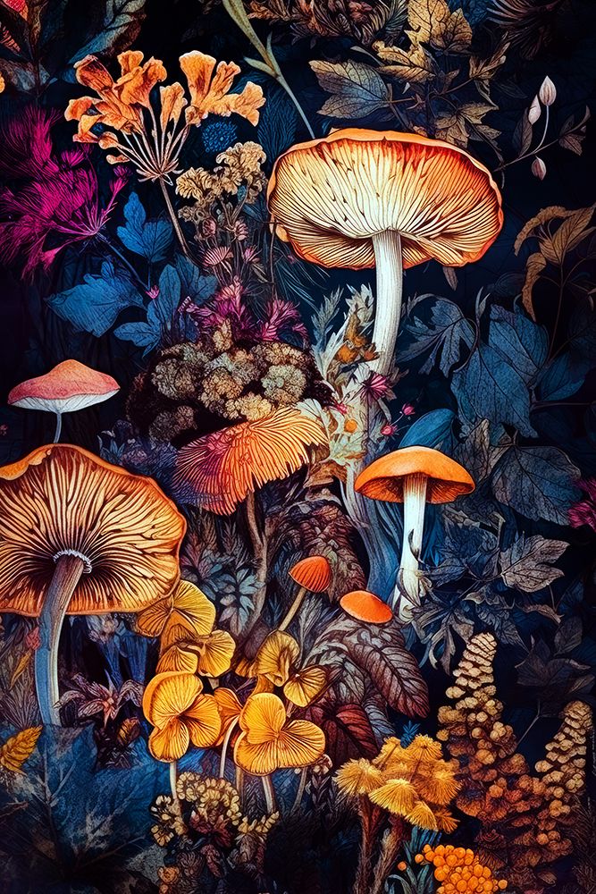 Mushrooms 1 art print by Justyna Jaszke for $57.95 CAD