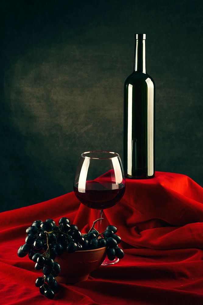 Still Life With Wine And Grapes art print by Brig Barkow for $57.95 CAD