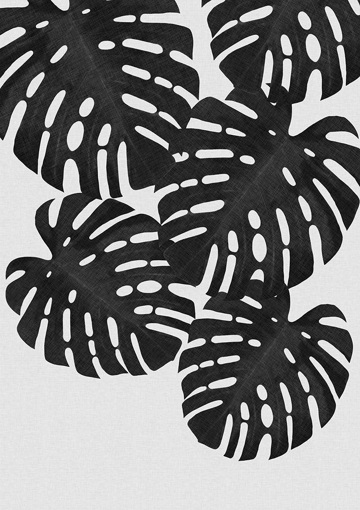 Monstera Leaf Black A White I art print by Orara Studio for $57.95 CAD