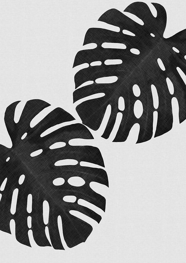 Monstera Leaf Black A White Ii art print by Orara Studio for $57.95 CAD