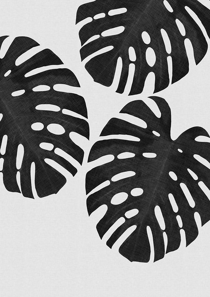 Monstera Leaf Black A White Iii art print by Orara Studio for $57.95 CAD