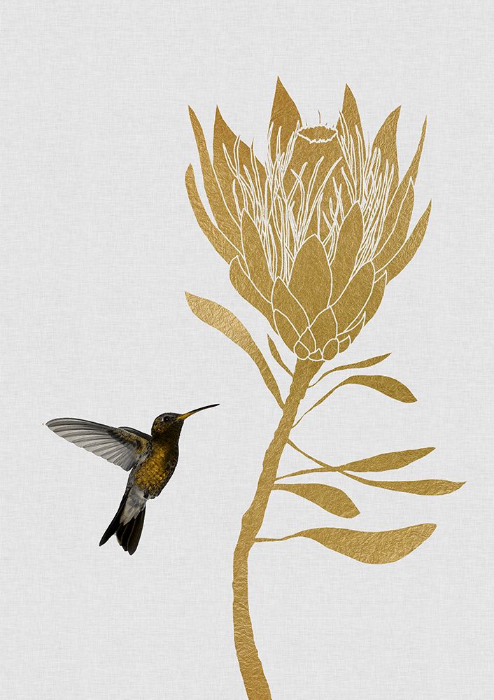 Hummingbird A Flower I art print by Orara Studio for $57.95 CAD