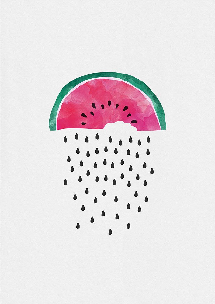 Watermelon Rain art print by Orara Studio for $57.95 CAD