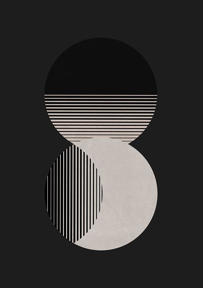 Circle Sun A Moon Bw art print by Orara Studio for $57.95 CAD