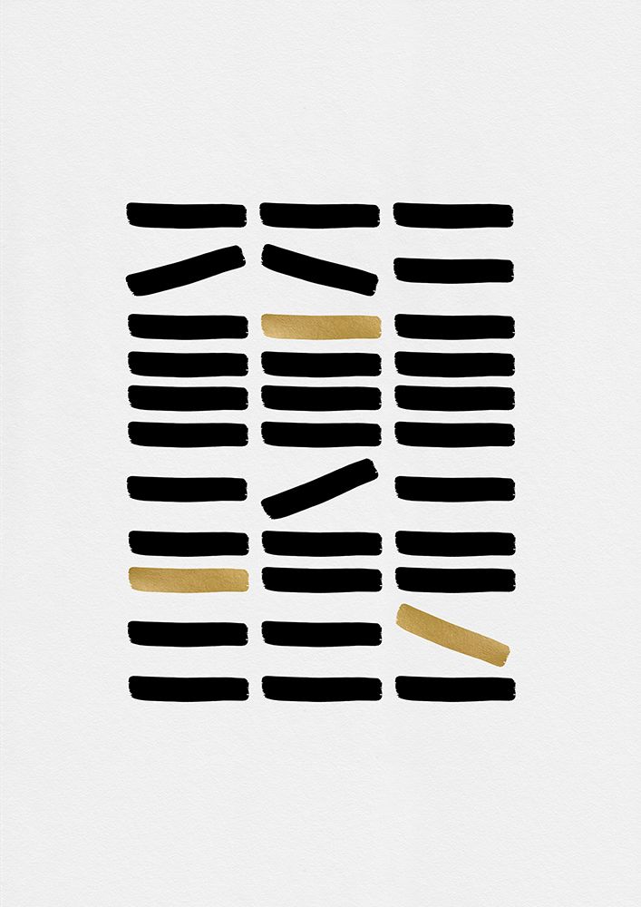 Black A Gold Abstract art print by Orara Studio for $57.95 CAD