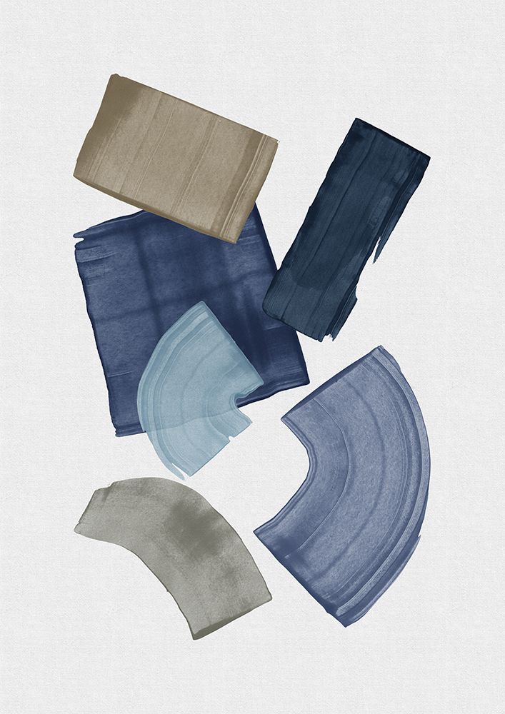 Blue A Brown Paint Blocks art print by Orara Studio for $57.95 CAD