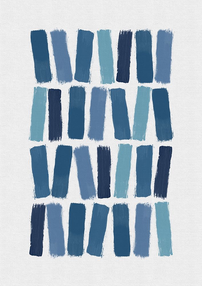 Blue Brush Strokes art print by Orara Studio for $57.95 CAD