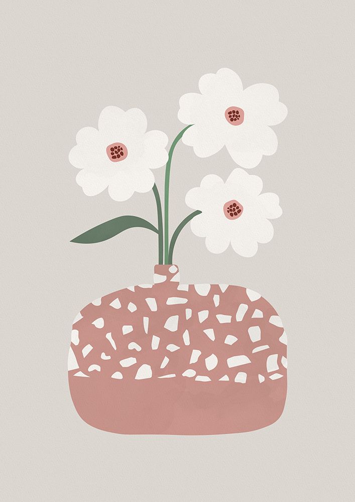 Terrazzo A Flowers art print by Orara Studio for $57.95 CAD