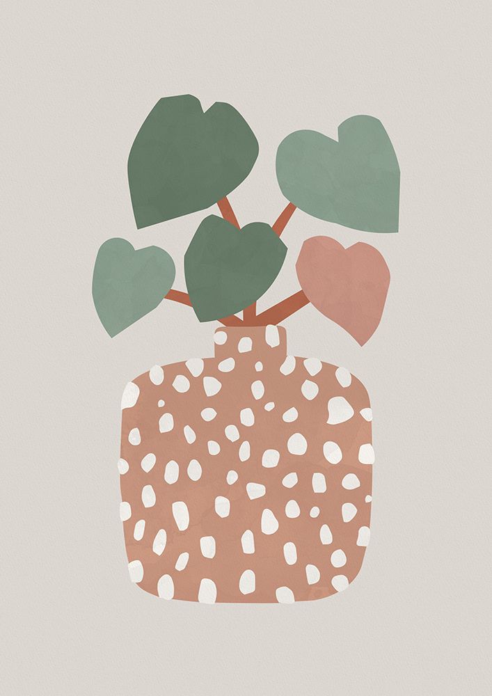 Terrazzo A Heart Plant art print by Orara Studio for $57.95 CAD