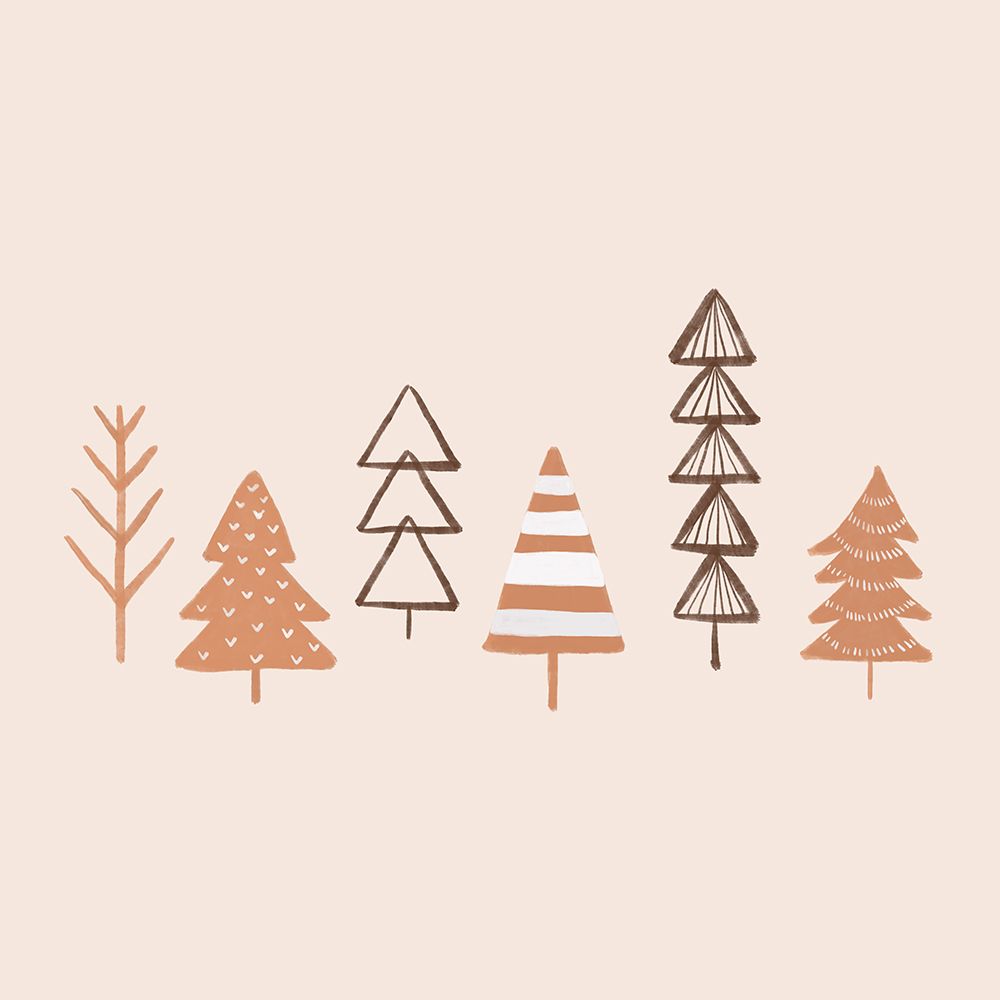 Winter Trees Illustration art print by Orara Studio for $57.95 CAD