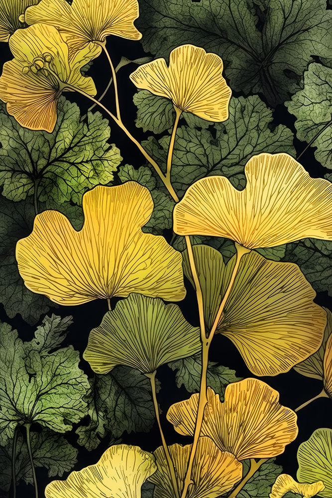 Ginko Biloba Leaves 15 art print by Justyna Jaszke for $57.95 CAD