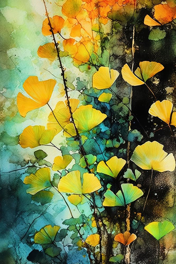 Ginko Biloba Leaves 14 art print by Justyna Jaszke for $57.95 CAD