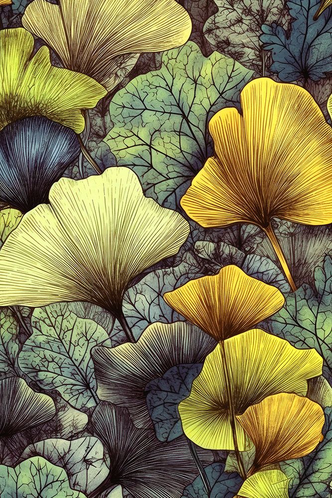 Ginko Biloba Leaves 11 art print by Justyna Jaszke for $57.95 CAD