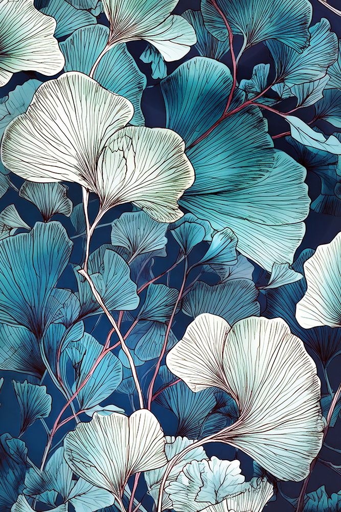 Ginko Biloba Leaves 9 art print by Justyna Jaszke for $57.95 CAD