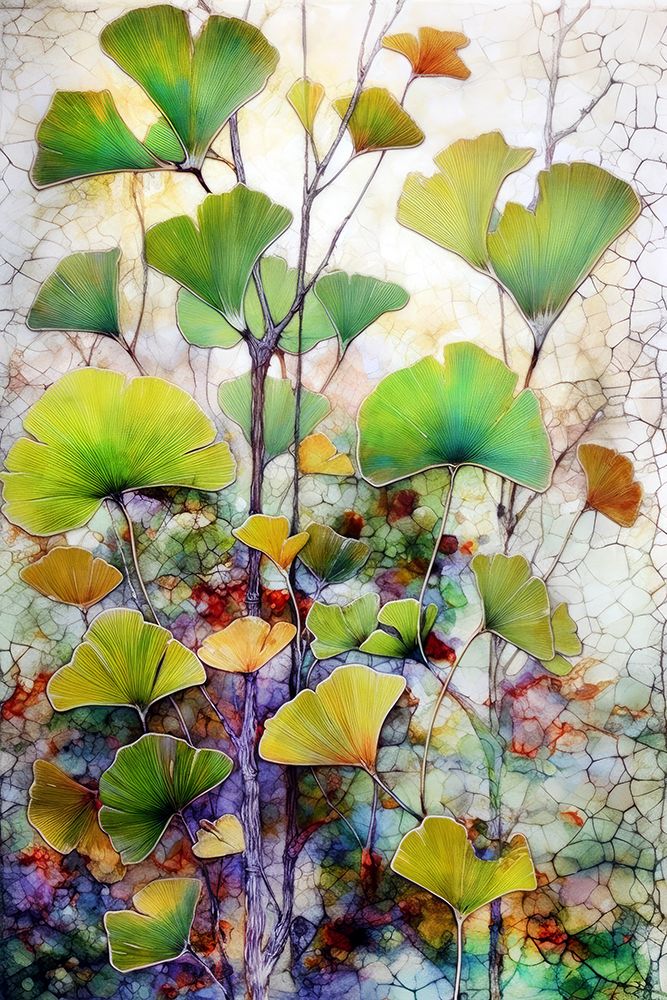 Ginko Biloba Leaves 7 art print by Justyna Jaszke for $57.95 CAD