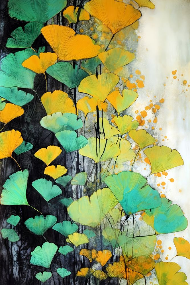 Ginko Biloba Leaves 6 art print by Justyna Jaszke for $57.95 CAD
