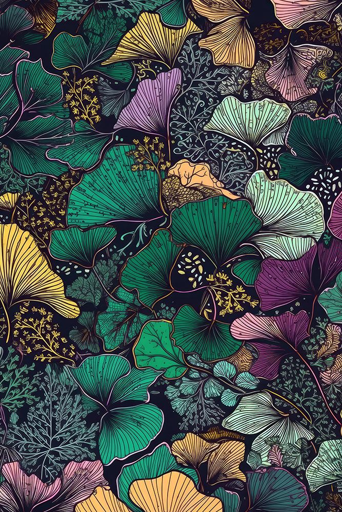 Ginko Biloba Leaves 5 art print by Justyna Jaszke for $57.95 CAD