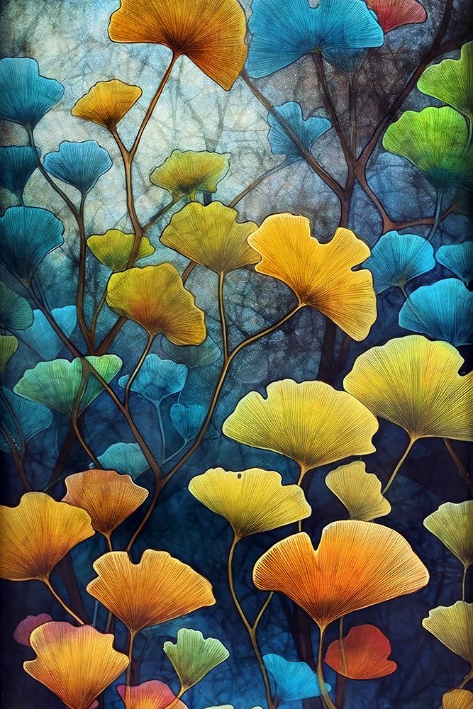Ginko Biloba Leaves 3 art print by Justyna Jaszke for $57.95 CAD