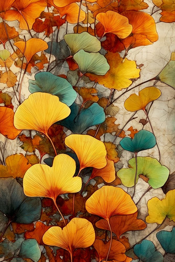 Ginko Biloba Leaves 1 art print by Justyna Jaszke for $57.95 CAD