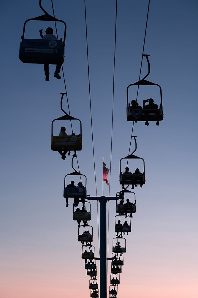 Cable Cars Toward The Dusk art print by Li Jian for $57.95 CAD
