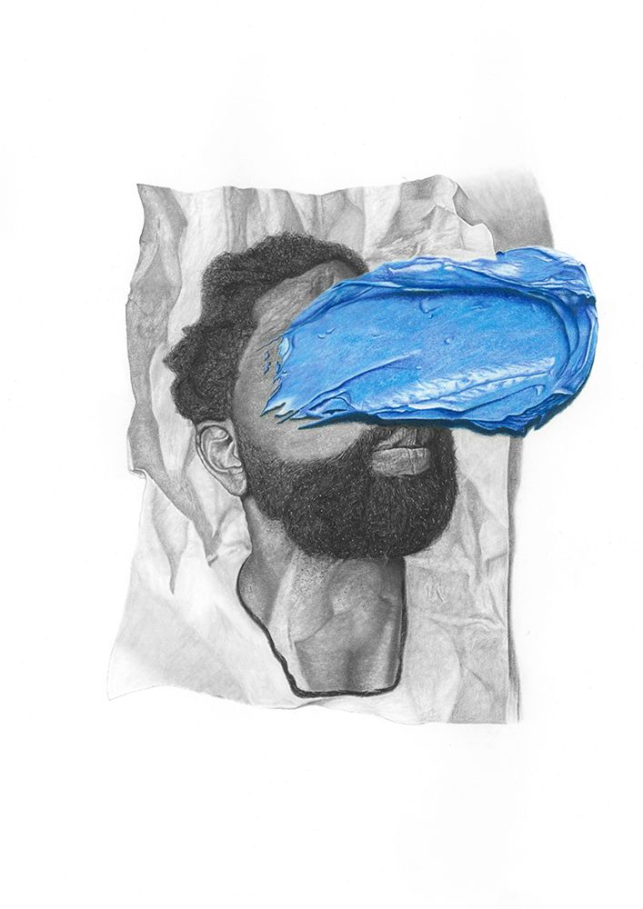 Paint Blob X Homme art print by Akin Durodola for $57.95 CAD