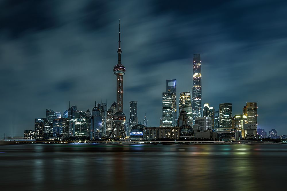 Bund In The Evening art print by Irene Wu for $57.95 CAD
