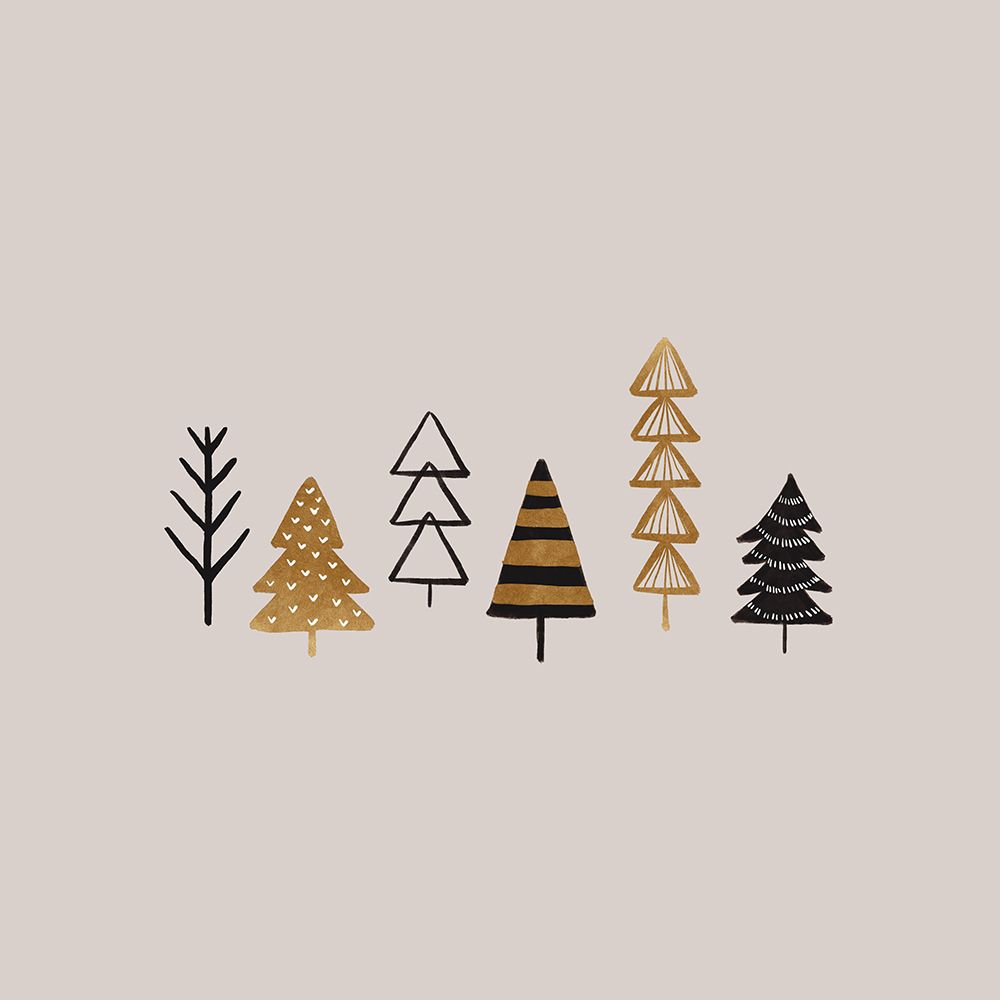 Xmas Winter Trees art print by Orara Studio for $57.95 CAD