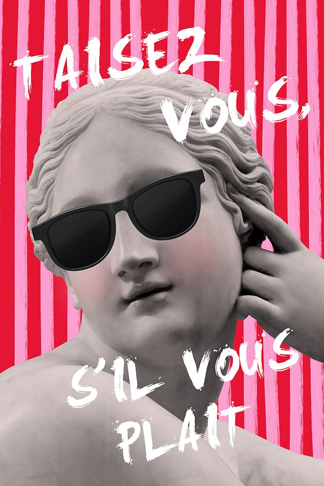 Pink And Red Striped Venus art print by Grace Digital Art for $57.95 CAD