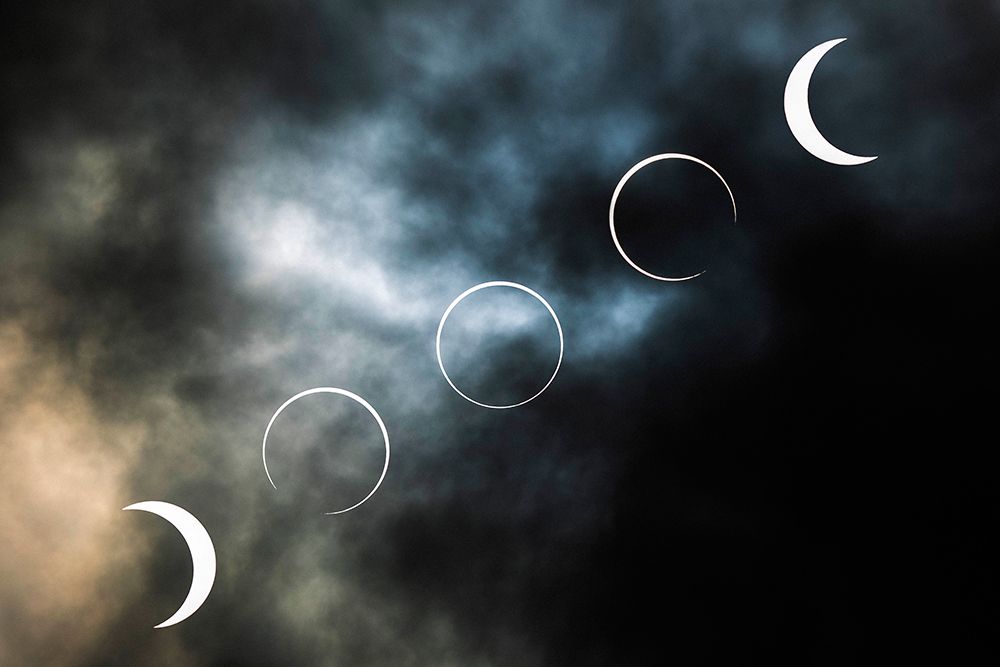 Annular Solar Eclipse art print by Tengyu Cai for $57.95 CAD