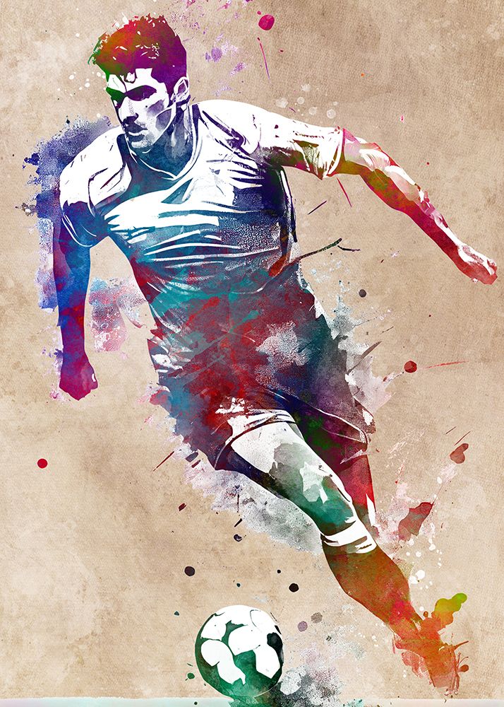Soccer Player Sport Art art print by Justyna Jaszke for $57.95 CAD