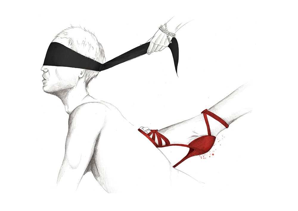 Homme Yeux Bandacs art print by Laura Gervais for $57.95 CAD