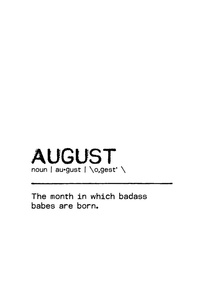 Quote August Badass art print by Orara Studio for $57.95 CAD