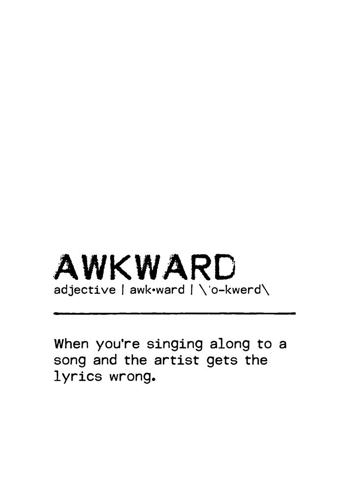 Quote Awkward Song art print by Orara Studio for $57.95 CAD