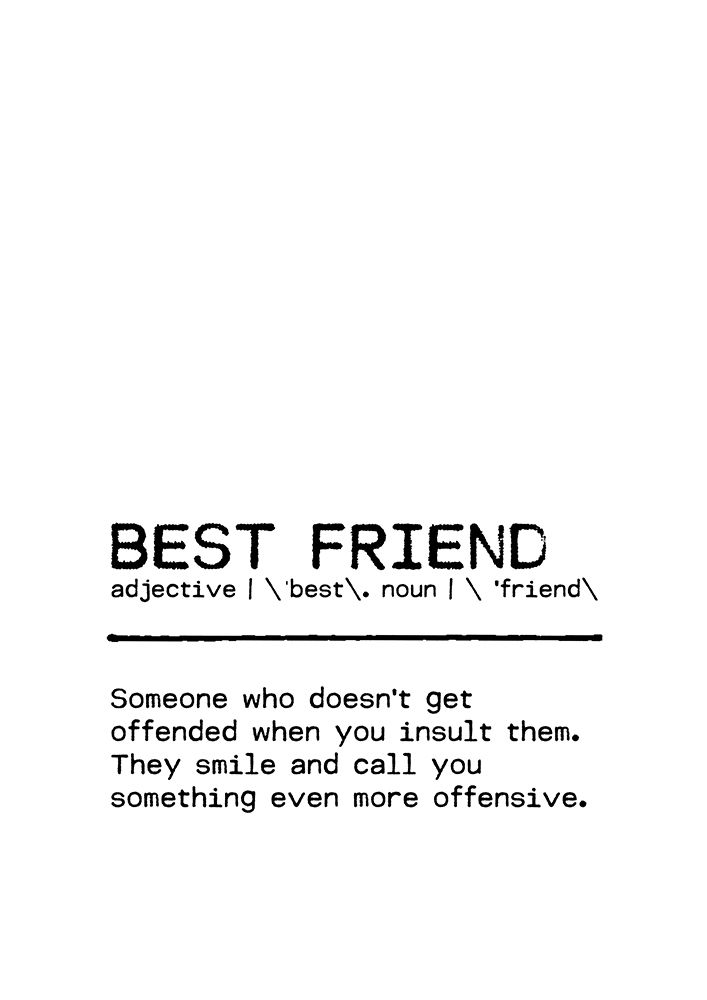 Quote Best Friend Offensive art print by Orara Studio for $57.95 CAD