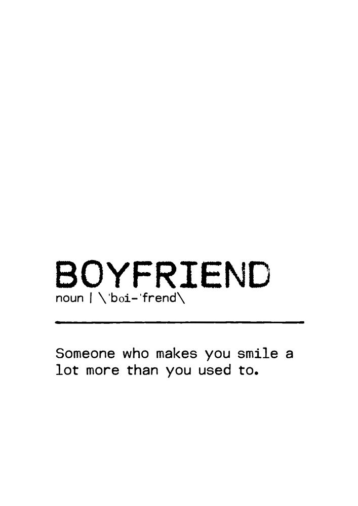 Quote Boyfriend Smile art print by Orara Studio for $57.95 CAD