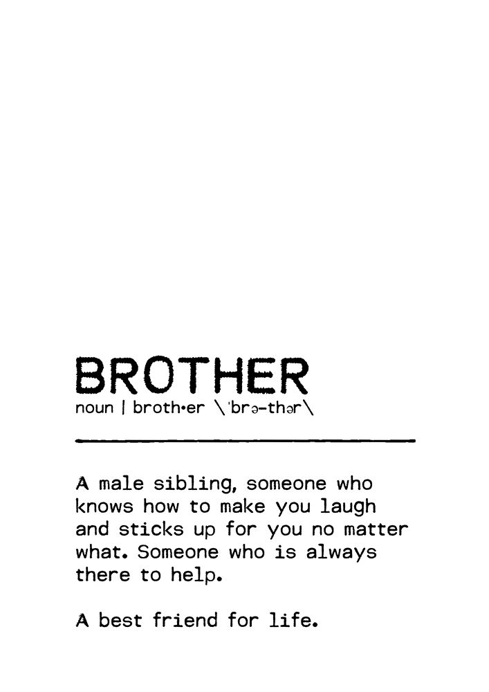 Quote Brother Best Friend art print by Orara Studio for $57.95 CAD