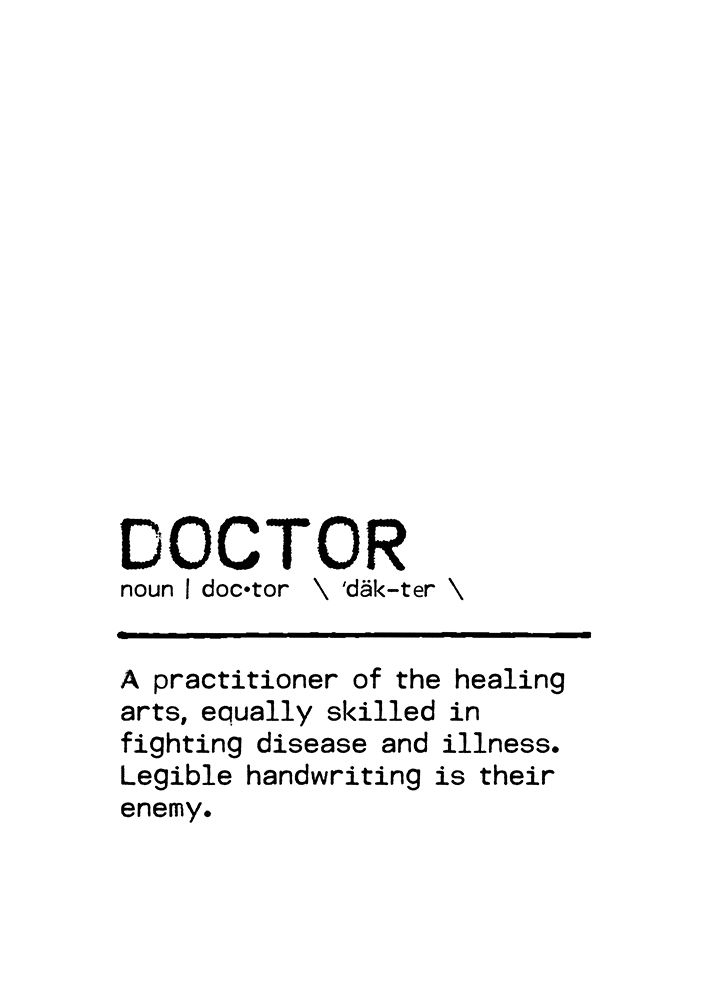 Quote Doctor art print by Orara Studio for $57.95 CAD