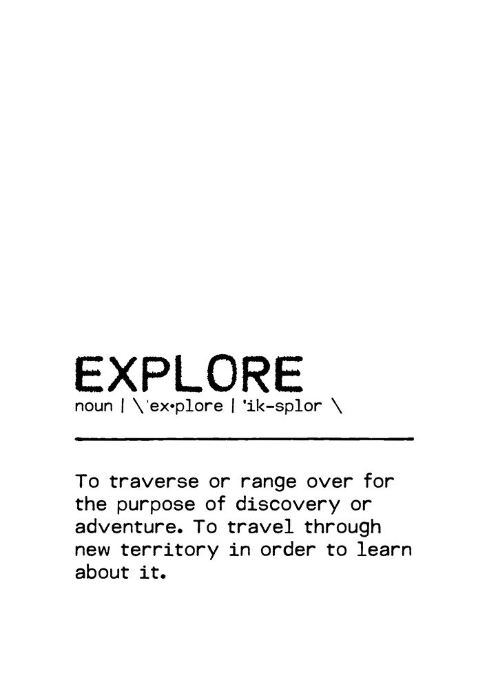 Quote Explore art print by Orara Studio for $57.95 CAD