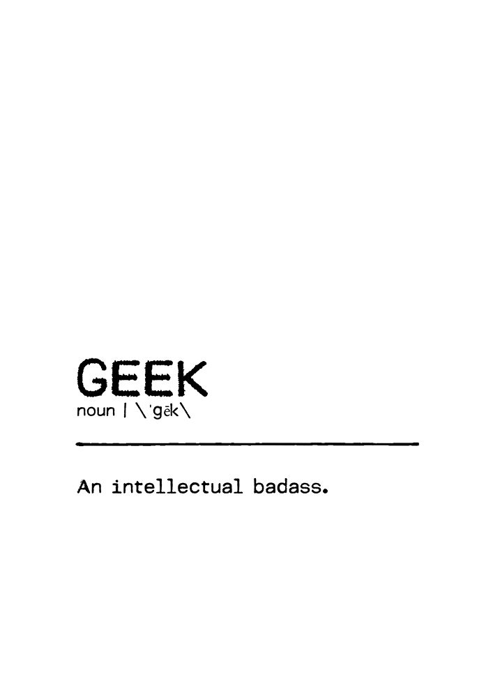Quote Geek Badass art print by Orara Studio for $57.95 CAD