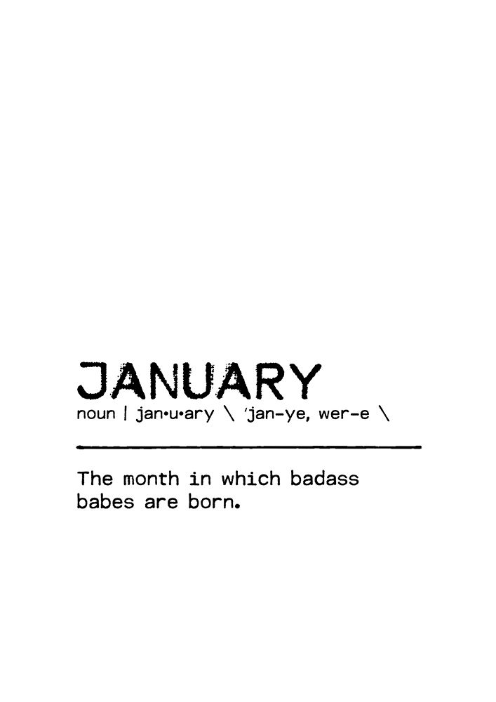 Quote January Badass art print by Orara Studio for $57.95 CAD
