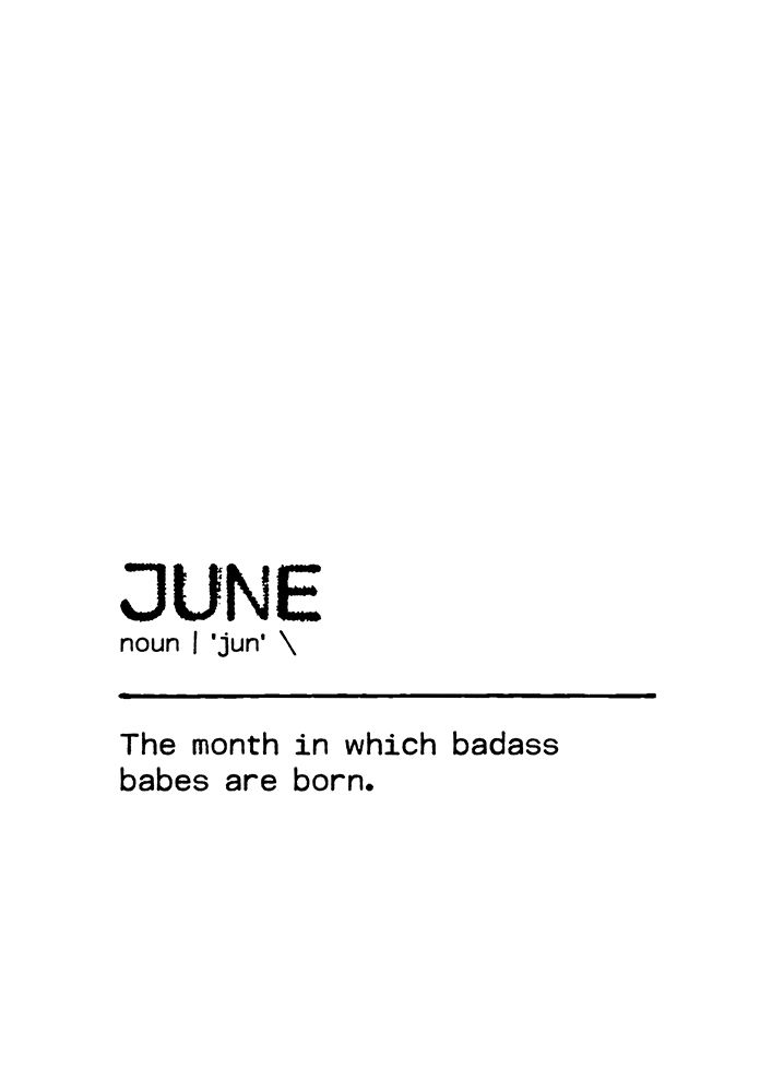 Quote June Badass art print by Orara Studio for $57.95 CAD