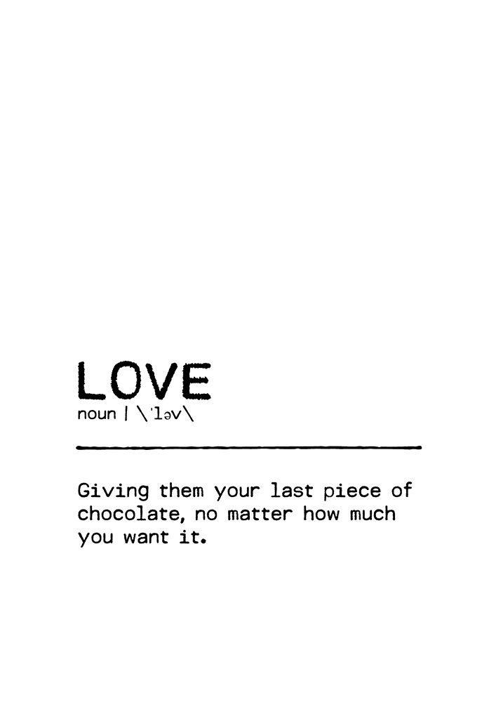 Quote Love Chocolate art print by Orara Studio for $57.95 CAD