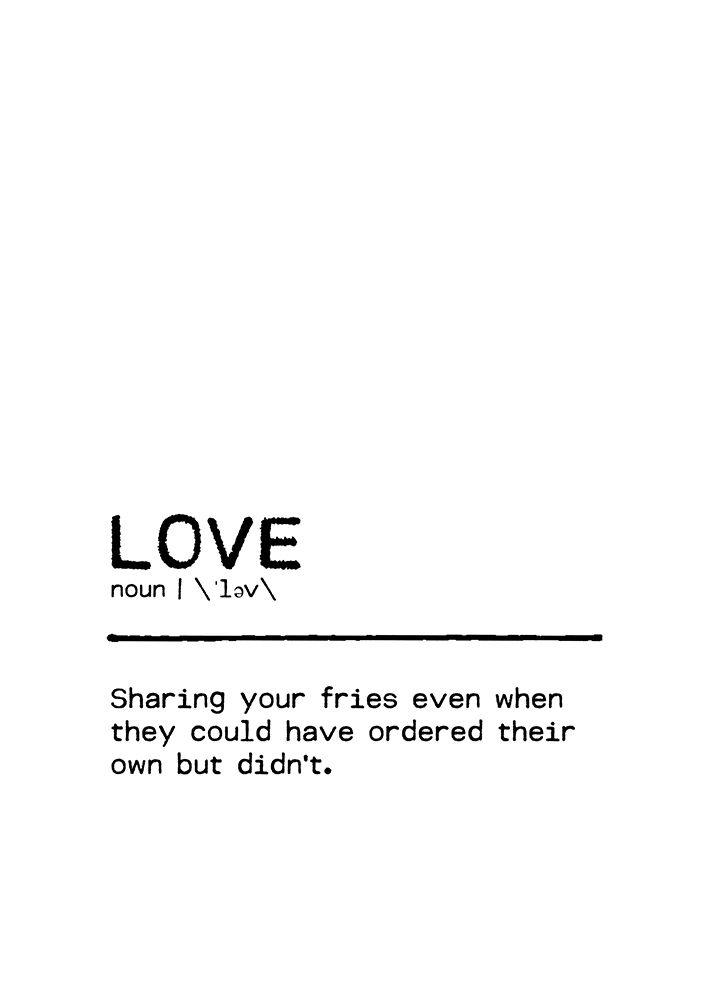 Quote Love Fries art print by Orara Studio for $57.95 CAD
