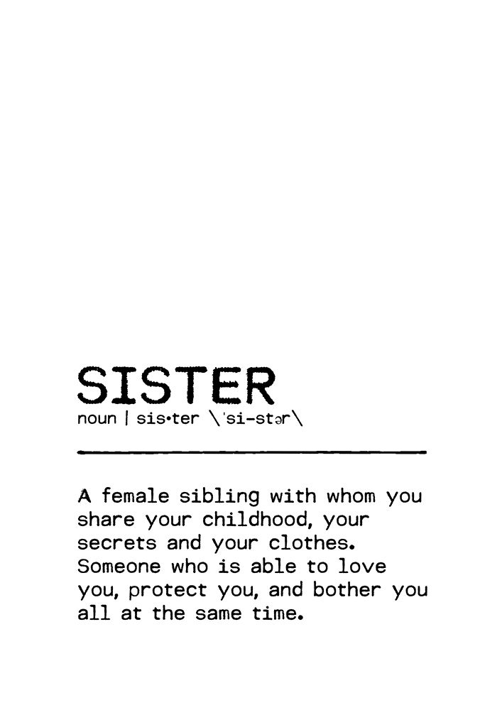 Quote Sister Love art print by Orara Studio for $57.95 CAD