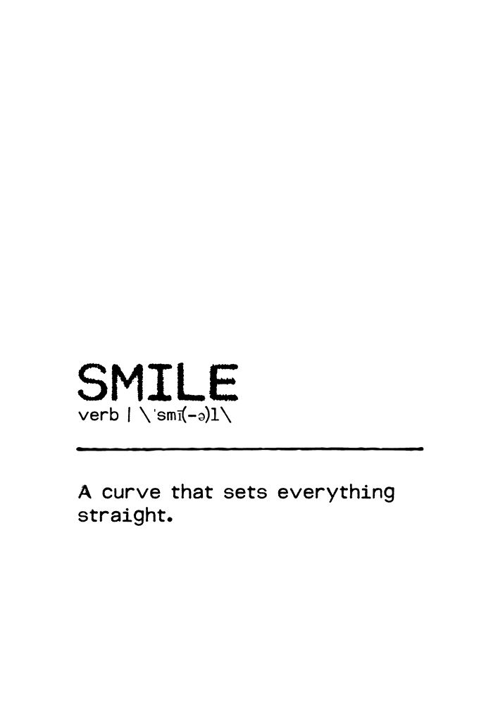 Quote Smile Curve art print by Orara Studio for $57.95 CAD