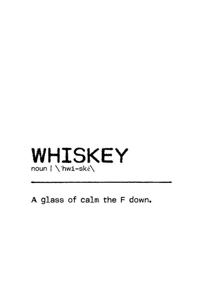 Quote Whiskey Censored art print by Orara Studio for $57.95 CAD